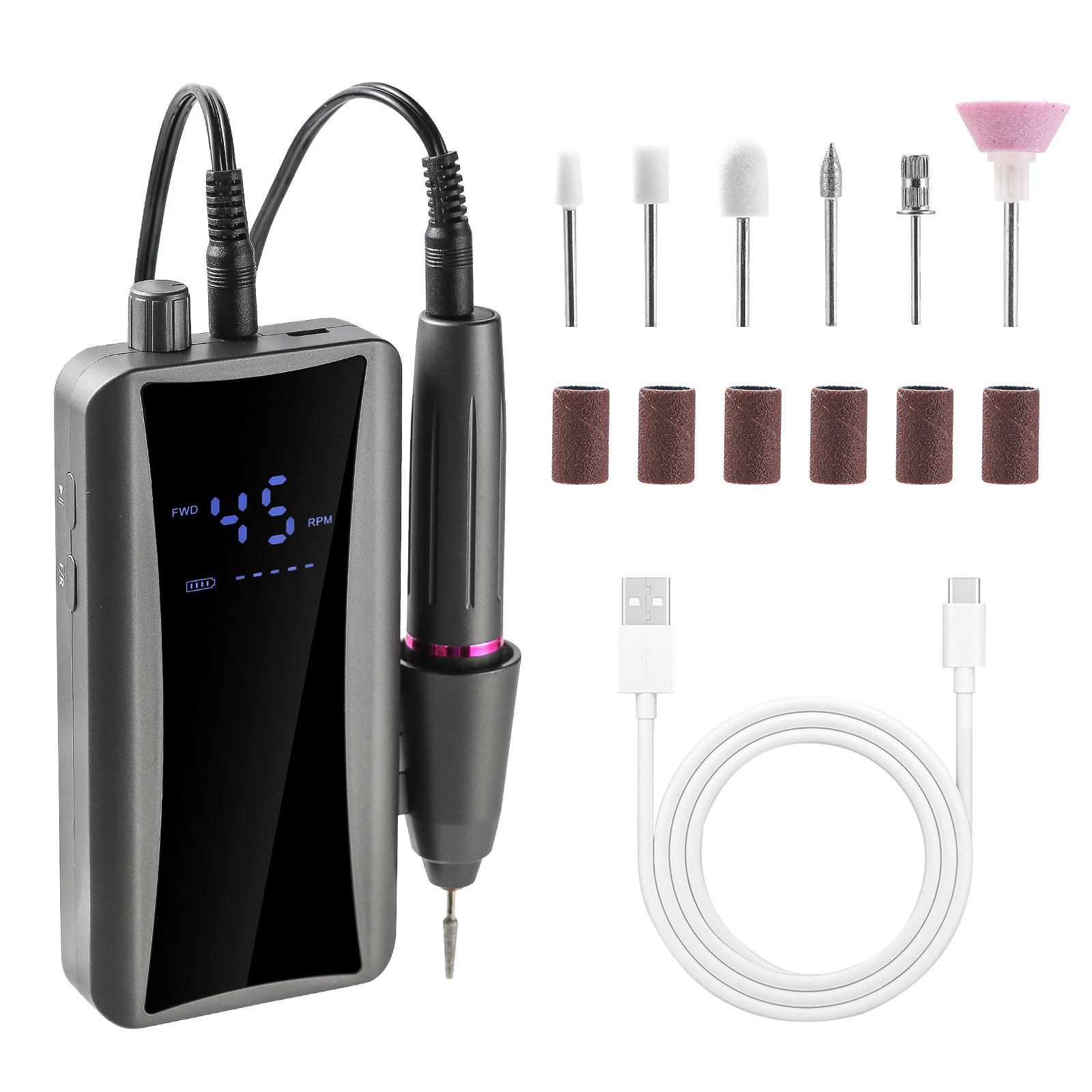 Amino de uñas transfronterizas carga amino de uñas eléctrico portátil amino de uñas profesional amino de uñas pulido herramienta de eliminación de piel muerta