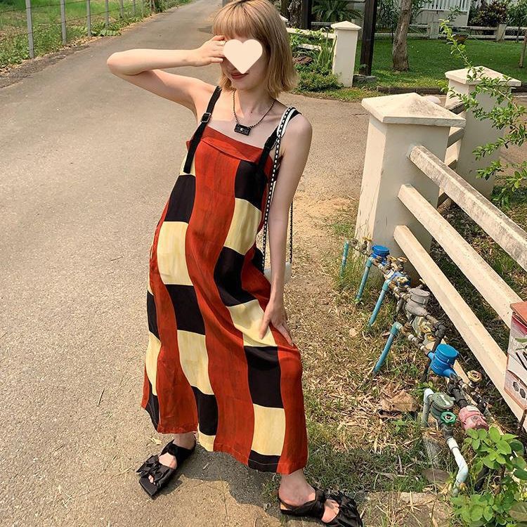 [Spot] Real Chapter small private clothing with retro copper ammonia strap dress