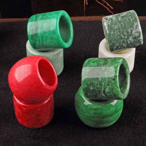 Wholesale Jade Ring Sticks with Floral Green Guizhou Jade Ring Bands, Blue Jade Ring Sticks for Men as Gift