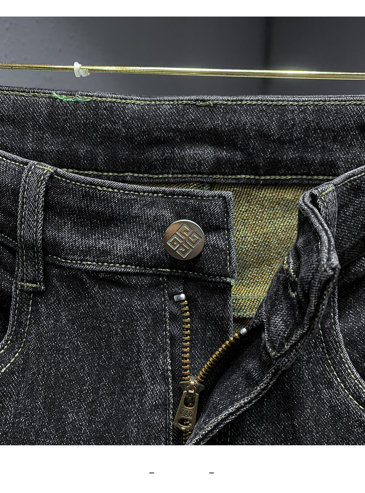 Jeans heren lente en herfst slim fit merkkwaliteit live-uitzending casual broek trend_voghion.com