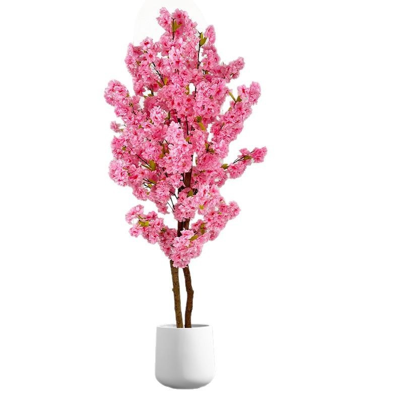 高級シミュレーション緑植新型桜の木の室内装飾盆栽許樹植物置物客間造景着地|undefined
