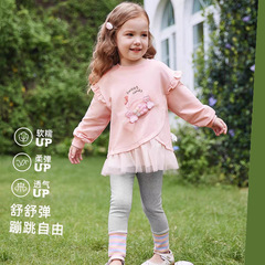 女童卫衣套装小童春秋衣服女孩洋气女宝宝秋季儿童卡通洋气两件套