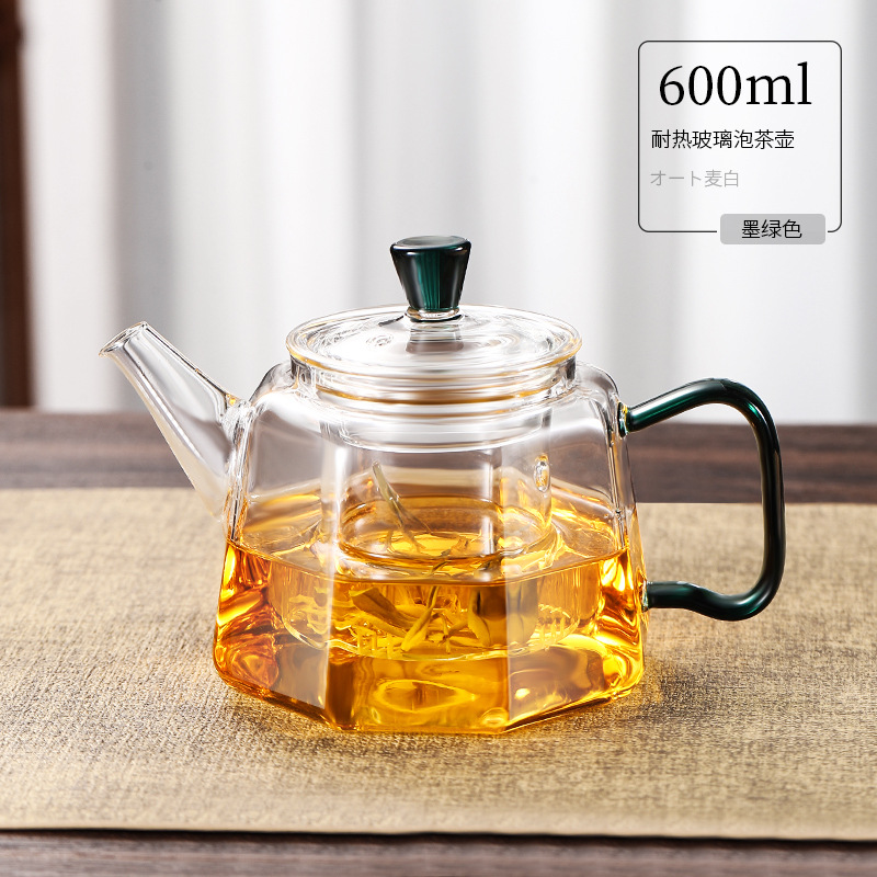 내열 유리 주전자-다크 그린