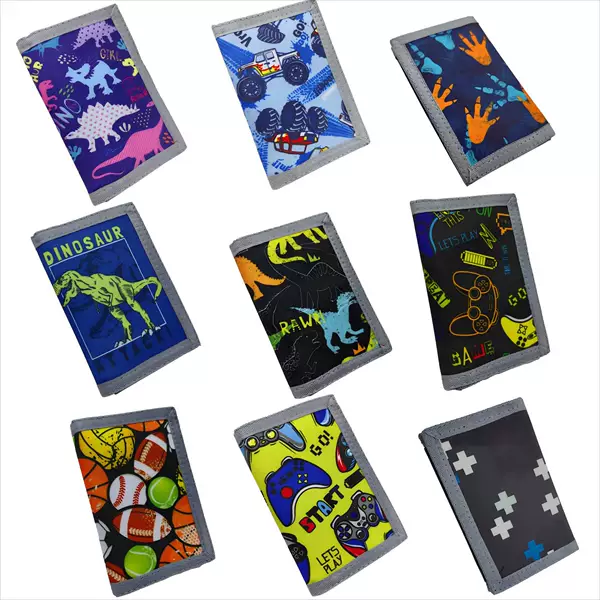 Cross-border Amazon Hot Cartoon Tri-fold Wallet, Teen Coin Purse Card Bag, Canvas Short Wallet