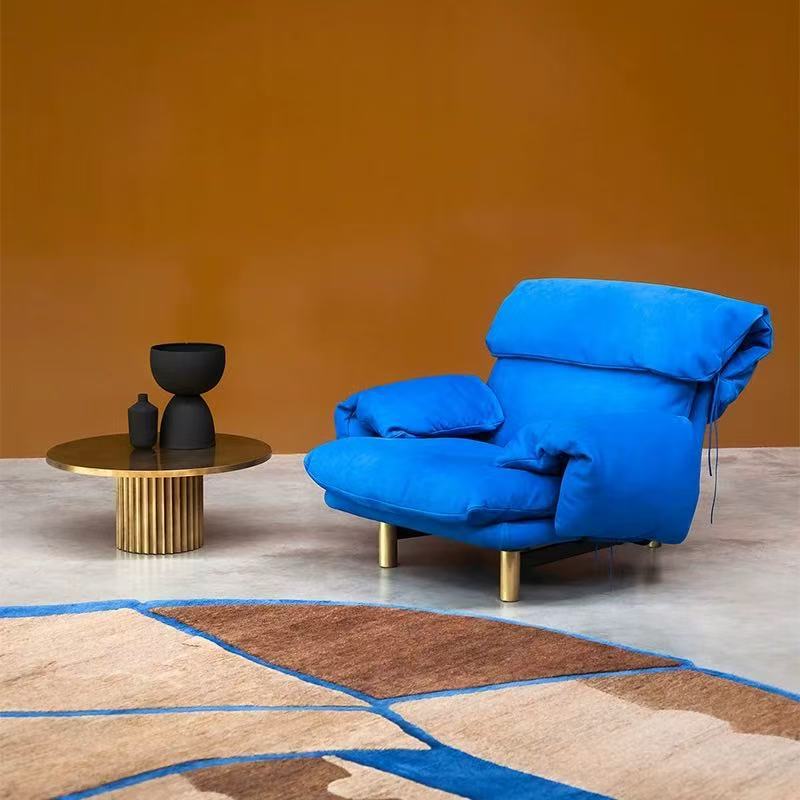 Sofá minimalista italiano BaxterJO esmerilado diseñador de cuero de vaca de forma creativa alta sensación de sofás de pluma