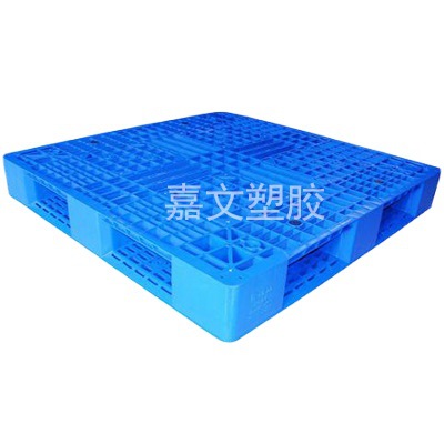 广州珠海周转田字型蓝色塑胶卡板托盘带挂钩立体仓库货架塑料托盘