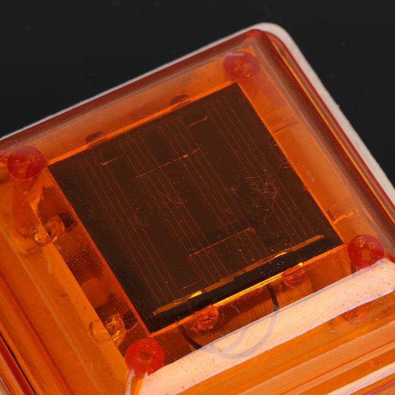 80 iron led road traffic solar column cap light guardrail fence anti-collision solar warning light factory direct sales