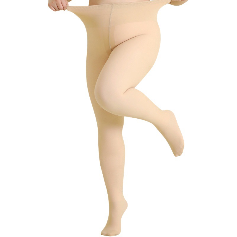 Nuevo artefacto de pierna desnuda de primavera para 200 libras, más artefacto de pierna desnuda de doble capa para mujeres, pantimedias de entrepierna antienganches y que no se caen