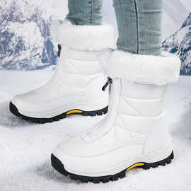 东北冬季户外雪地靴女加绒加厚保暖棉鞋女防水防滑雪乡旅游滑雪鞋