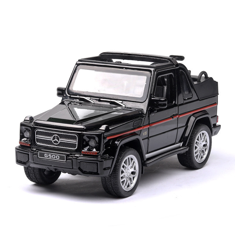 Tianiing aleación modelo de coche 1:32 Big Ben G500 convertible off-road vehículo Puerta de sonido y luz Tire hacia atrás modelo de coche de juguete Decoración