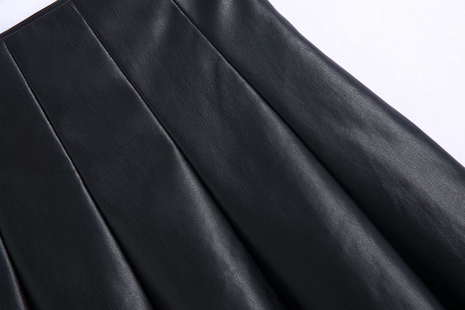 imitation leather pleated skirt nihaostyles clothing wholesale NSAM82393