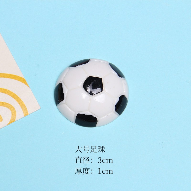 大きいサイズの樹脂のスポーツのボール類の平底はサッカーのバスケットボールの樹脂の部品のdiyの創意のアクセサリのピアスの部品を貼ります。|undefined