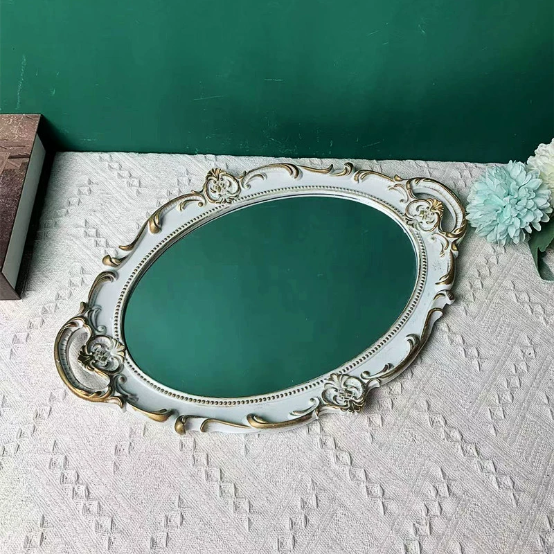 Дренаж низкая цена поставка фруктов макияж Настольный туалетный столик продукты по уходу за кожей лоток для хранения зеркало пластик PP материал трансграничный