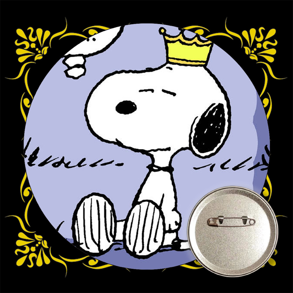 Snoopy bar transfronterizo insignia broche de estaño metal medallas conmemorativas anime periferia al por mayor