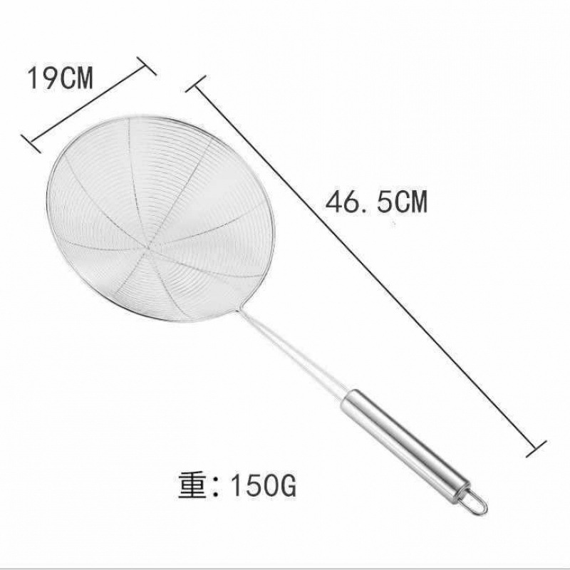 家用火锅不锈钢漏勺厨房防烫过滤网漏捞面捞饺子油炸笊篱线漏网勺|undefined