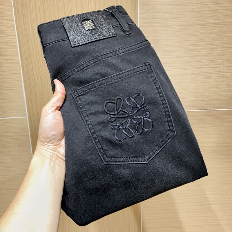 2026 Spring/Summer Men's Slim Fit Straight-Leg Jeans Versatile Trendy Men's Pants Denim Long Pants Slightly Stretchy