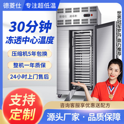 定制商用速冻冷柜零下45度低温柜急冻风冷速冻机液氮海参包子饺子|ms