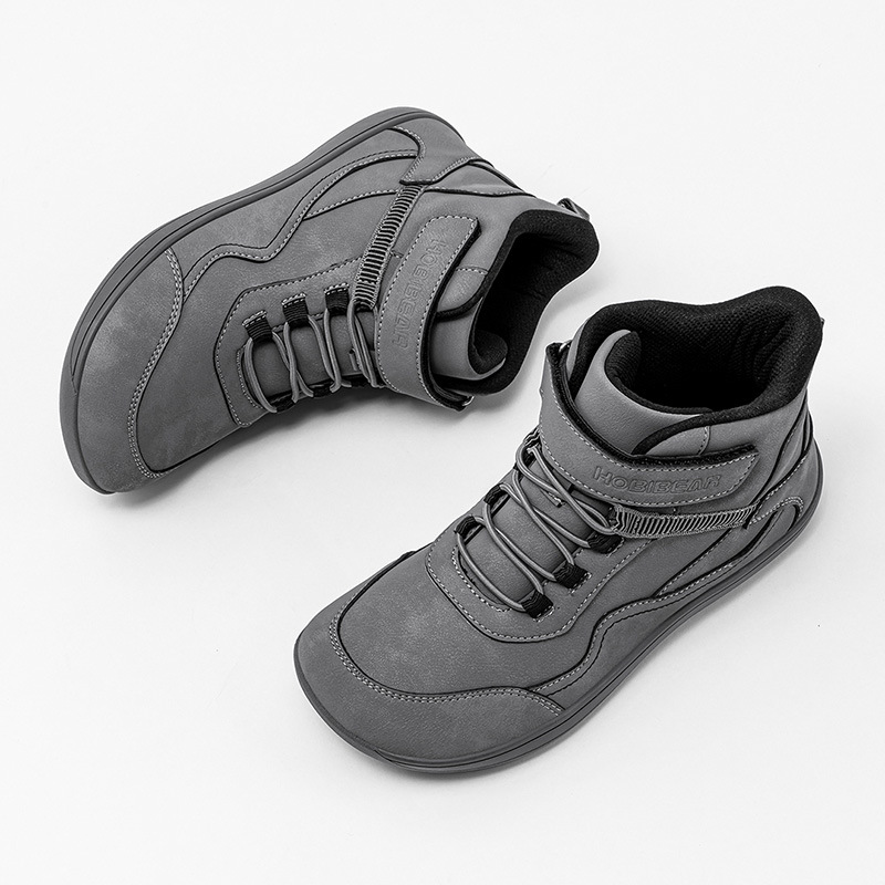 Hobibear Kidsren's Wide-Toe Shoes Spring and Autum Leather Short Boots Medium and Large Kidsren's Versatile Boots Casual Shoes Factory Direct Sales