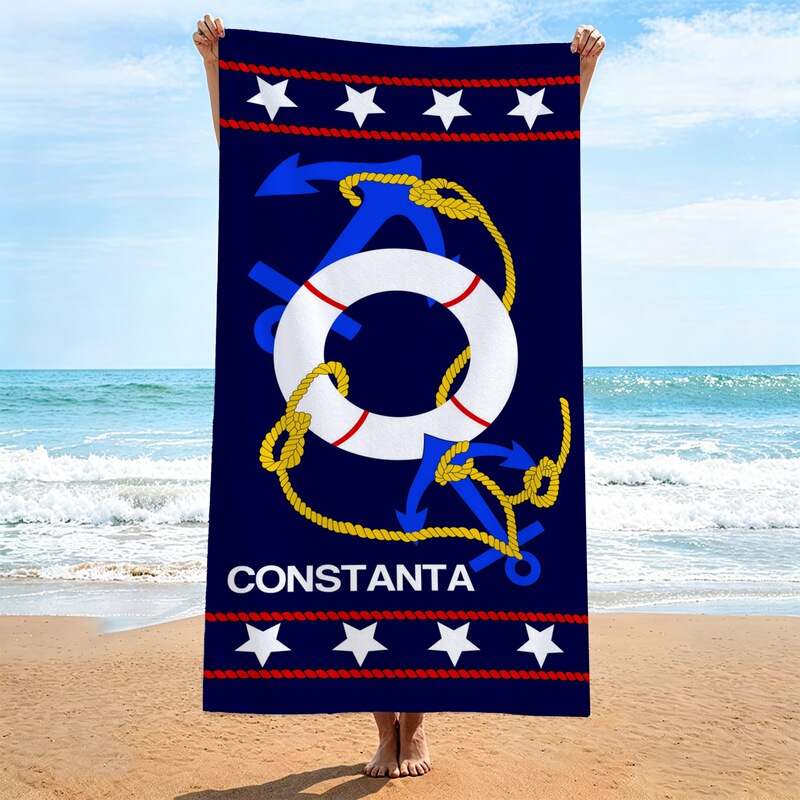 Millions of Items in Stock, Cross-Border Sailing-Style Anchor Design, Strong Water Absorption, Quick-Drying Beach Towel, Portable Beach Bath Towel, Custom Design Available Millions of Items in Stock, Cross-Border Sailing-Style Anchor Design, Strong Water Absorption, Quick-Drying Beach Towel, Portable Beach Bath Towel, Custom Design Available