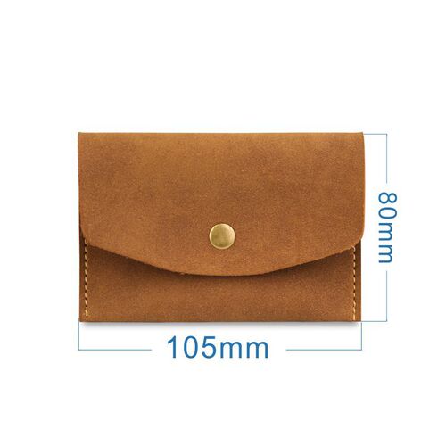 PU leather retro cover type one-fold simple and convenient small card holder to carry with you bus card holder ID card holder