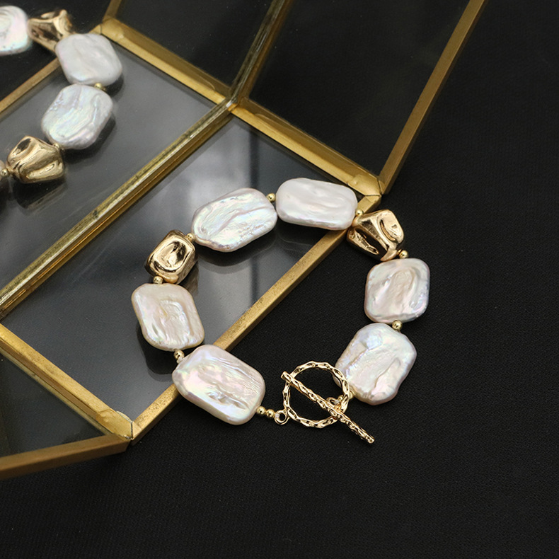 20g Weight Bracelets Classification Retro Irregular Geometric Pearl Bracelets 1 Piece