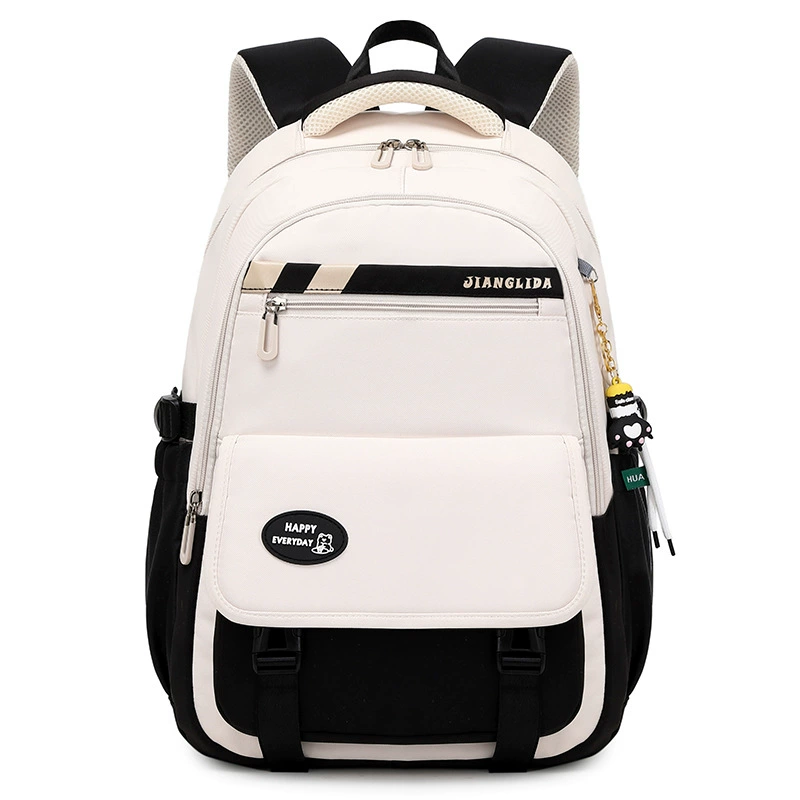 School bag, high quality waterproof capacious backpack, for secondary school, simple and elegant design
