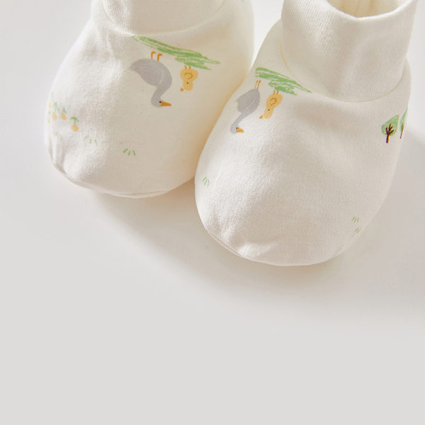 Guantes anti-raguños para bebés recién nacidos guantes sin hueso guantes de algodón puro guantes de pie