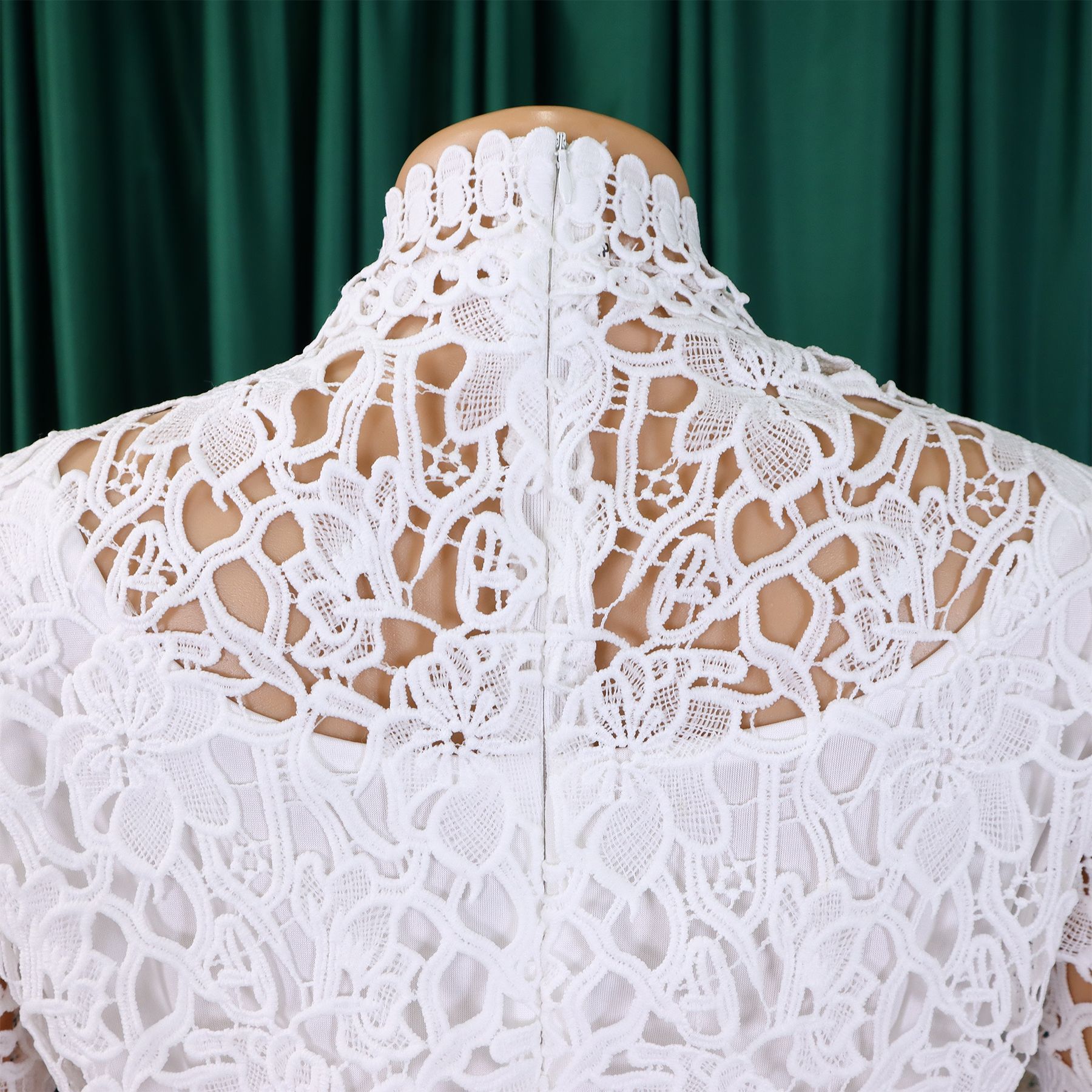 546g Weight Short Sleeve Sleeve Length Polyester Fabric Type High Waist Waist Line Jumpsuits Pants Type Daily Occasion Loose Fit Type Solid Color Pattern Summer Season Women's Gender Lace Design Casual Style Women's Daily Casual Solid Color Lace Jumpsuits 29