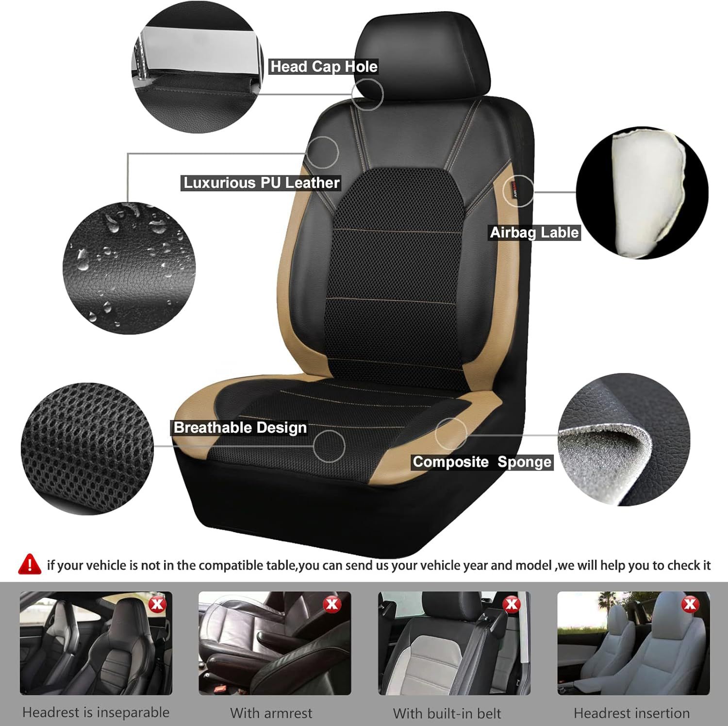 General Motors Seat Covers Sandwich-Style Pu Leather Russia Mexico Usa Foreign Trade Export