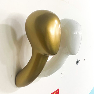 New Golden Long Neck Wall Hanging Head Mold White Wall Hanging Head Mold Golden Hat Rack Hat Display Rack Wig Display