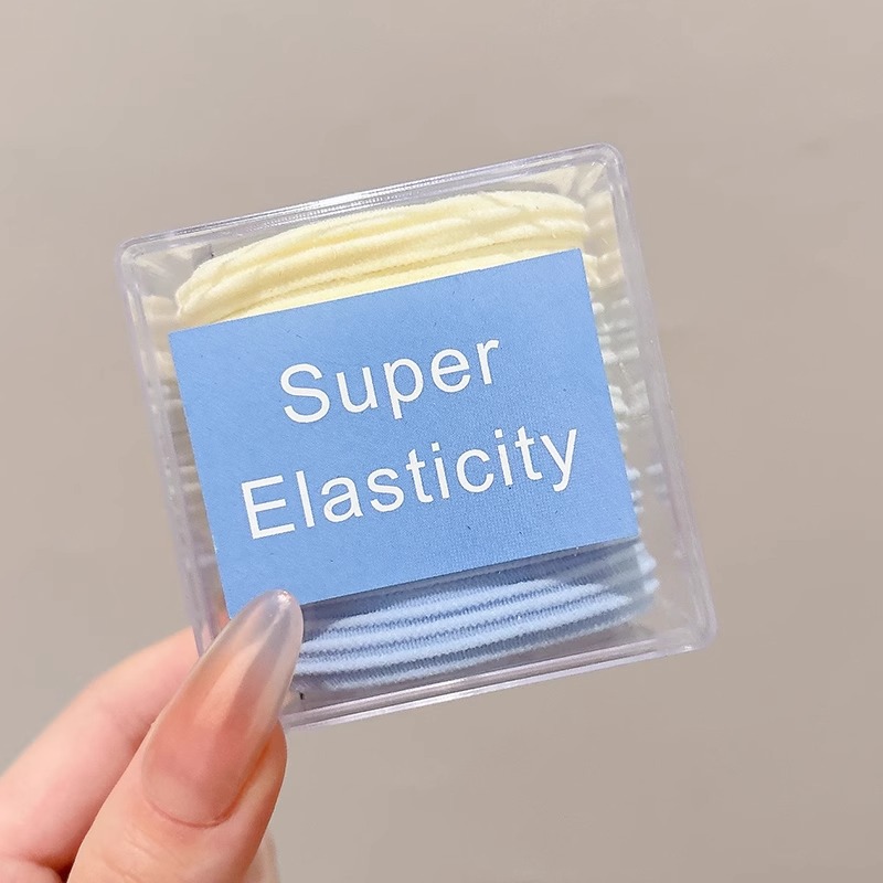 Mascarilla facial de alta elasticidad, lazo para el cabello, cola de caballo alta, cuerda para el cabello sin costuras para niños, no daña el cabello, banda de goma de cuerda para la cabeza para niñas