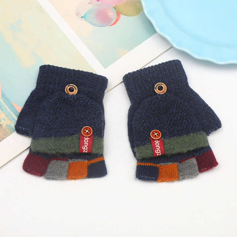 Demi-season children's keep warm cute gloves, fingerless 2