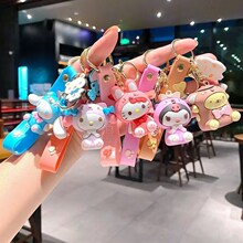 三丽鸥库洛米卡通公仔钥匙扣男女可爱书包挂件情侣挂饰汽车钥匙链
