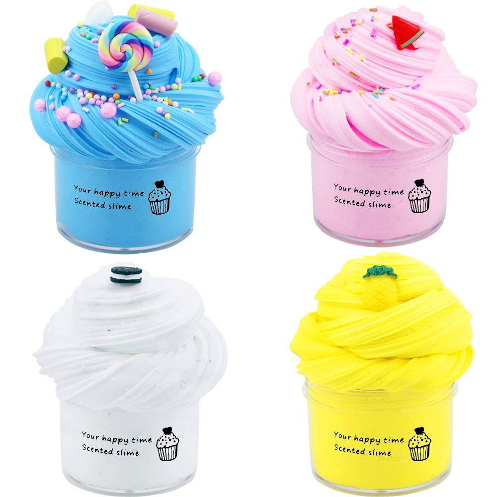  AMZ four -color cotton mud set color box Slim butter mud butter slime kit toys