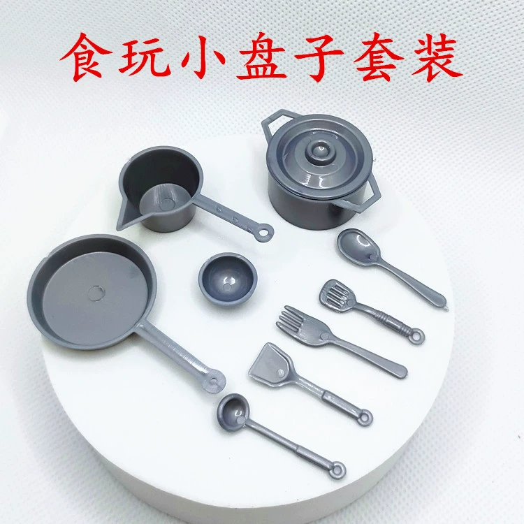 1:12 миниатюрная мини-еда игра японский и корейский маленький нож и вилка кухонная Чаша Пластиковая сделай сам с украшениями кукольный дом кухня сцена