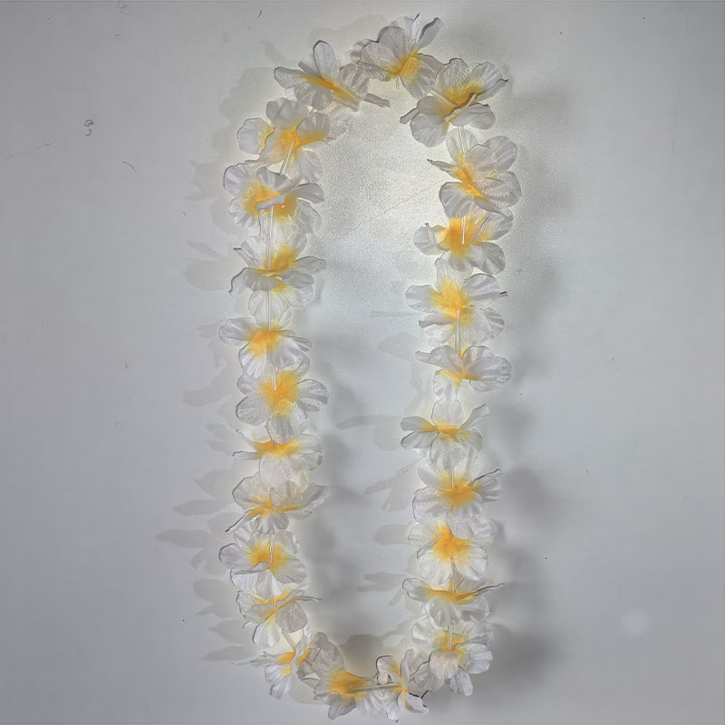 Fabricantes transfronterizos 24 pétalos de 6 cm coronas de flores de color nuevos productos festivos hawaianos de poliéster multicolor coronas de flores