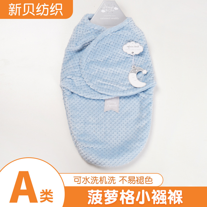 Pineapple Plaid Small Swaddle Newborn Blanket Kidsren's Warm Blanket Baby Sleeping Bag Baby Pineapple Plaid Swaddle