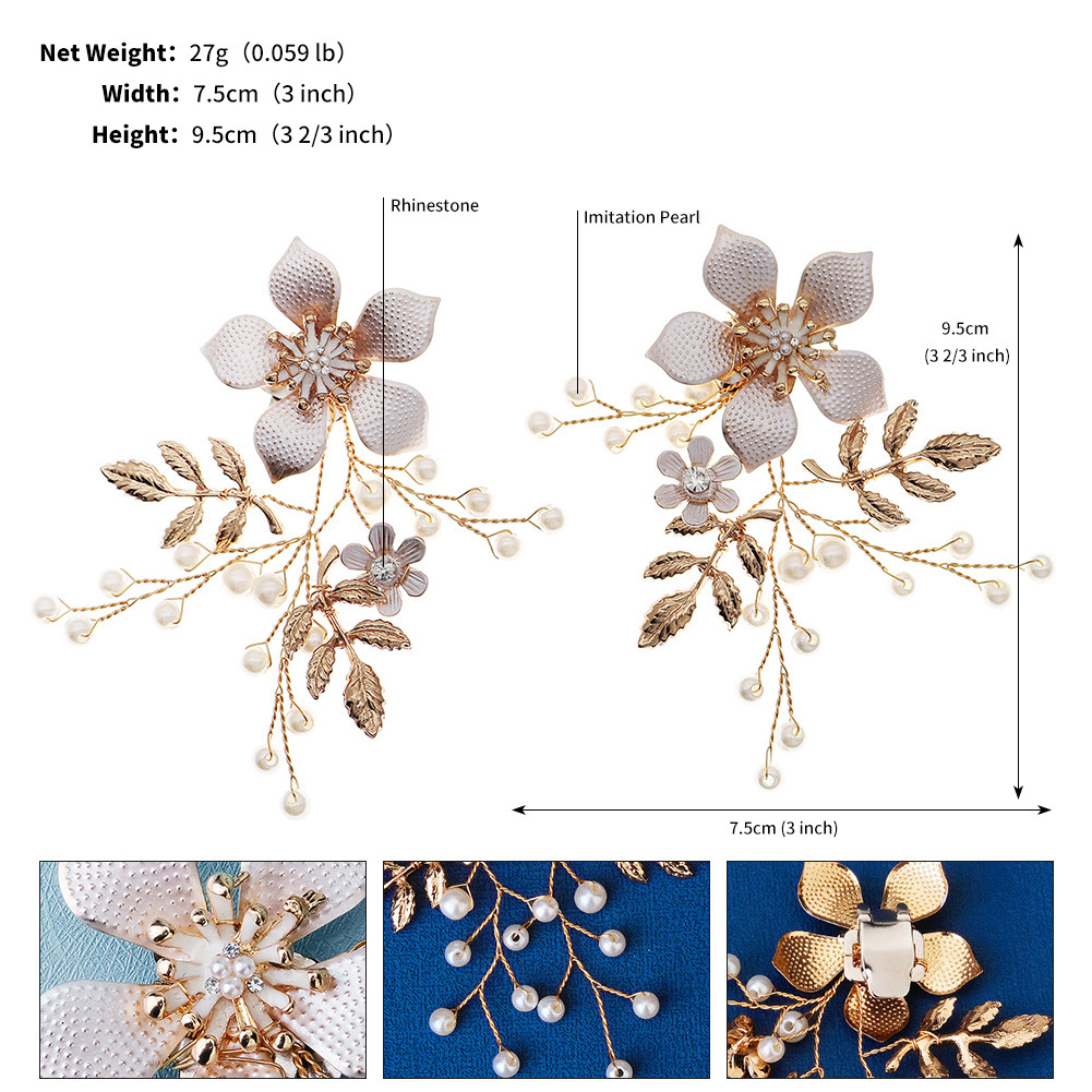 European And American Bridal Shoe Decorations Hand-woven Leaves And Flowers Shoes Fairy Style High Heels Accessories Removable Shoe Clips
