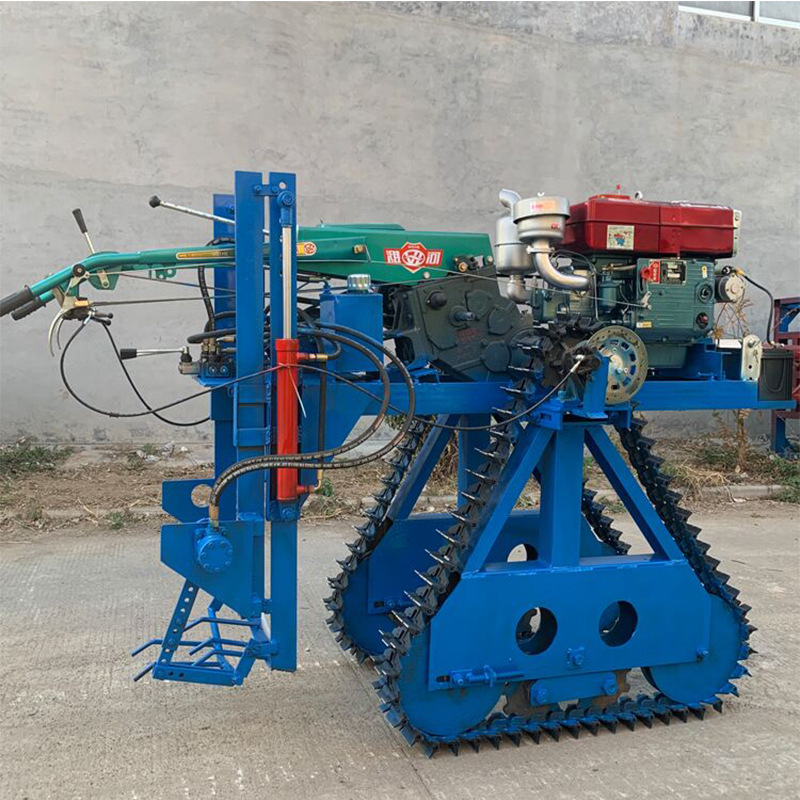 履带乘坐式大葱收获机 刨挖大葱机图片 加重型大葱收获机