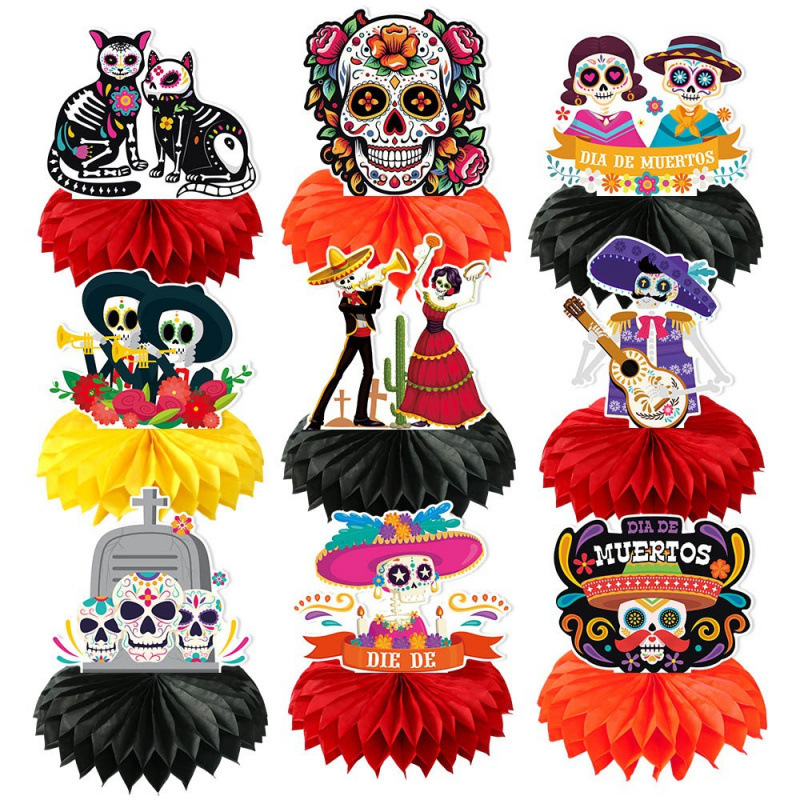 Cross-Border Mexican Day of the Dead Party Decoration Honeycomb Ornaments Day of the Dead Skull Honeycomb Cross-Border Mexican Day of the Dead Party Decoration Honeycomb Ornaments Day of the Dead Skull Honeycomb