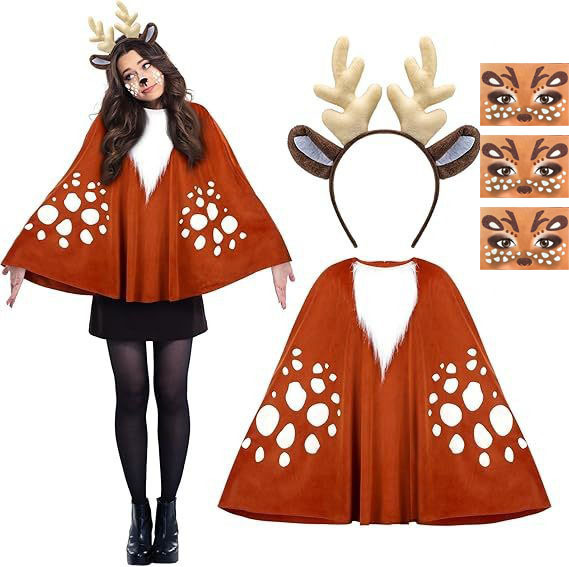 Christmas Jungle Elk Cloak Cosplay Outfit Source Manufacturer Direct Supply Halloween Cute Costume Performance