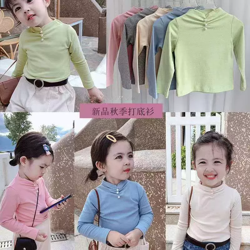 Autumn body-friendly children's T-shirt, demi-season long-sleeve, 2022 collection, Korean style, western style