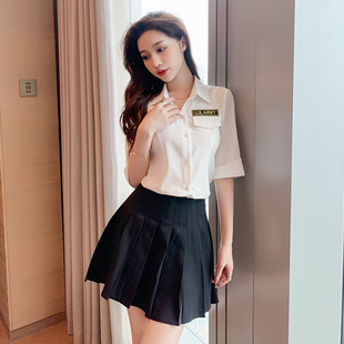 Foot Bath Clothing Women's New 2021 Technician Clothing Women's Suit Flight Attendant Summer Clothing Sexy Elegant Foot Therapist Work Clothes