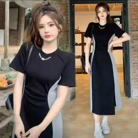 夏季新款哺乳修身显瘦外出哺乳连衣裙