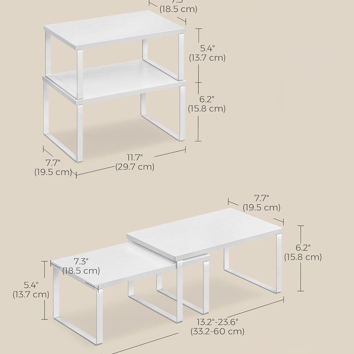 Rack de acabado Rack de condimento Rack de almacenamiento de escritorio multipropósito de madera Rack de almacenamiento de armario Rack de almacenamiento sin perforación