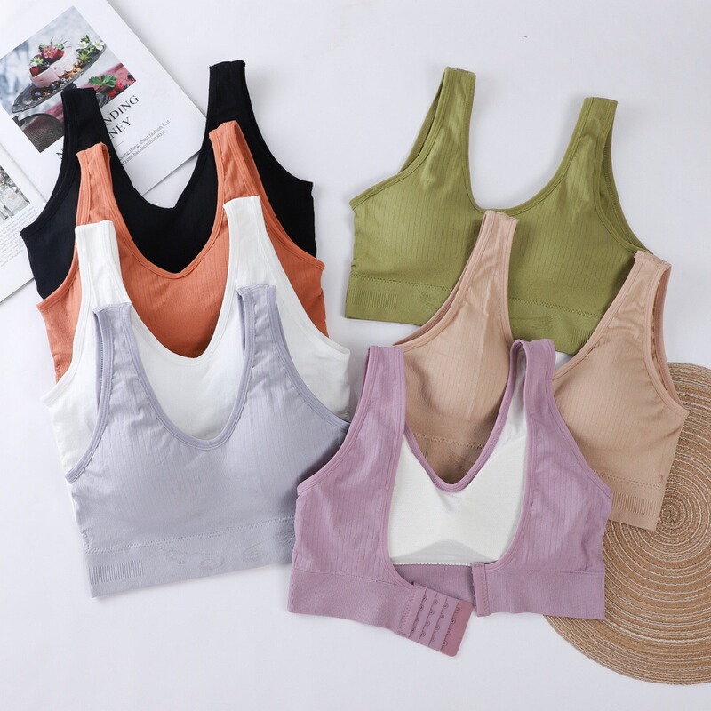 Foreign Trade Seamless Women's Large Size Underwear 4-breasted Plus Weight Plus Sports Beauty Back Vest Wrapping Chest with Breathable Chest Pad Foreign Trade Seamless Women's Large Size Underwear 4-breasted Plus Weight Plus Sports Beauty Back Vest Wrapping Chest with Breathable Chest Pad