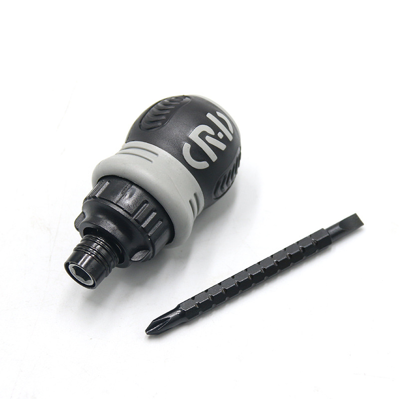 Juego de destornilladores de trinquete pequeños para uso transfronterizo, destornillador de doble cabeza Phillips y plano en caja, herramienta combinada doméstica de formas especiales.