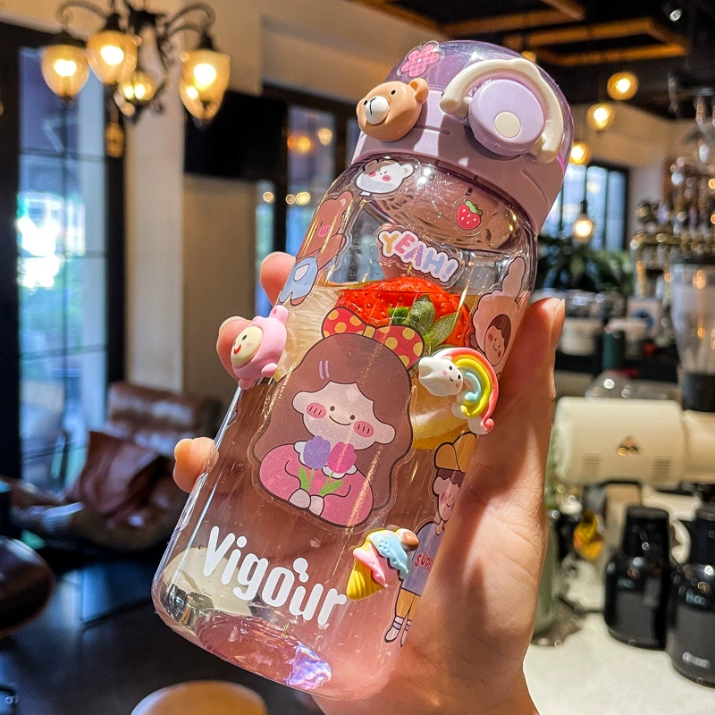 Xiaolongjie Tea Terminal японский стиль чашка Девушка милая ученический пластиковый стакан Дети мальчики портативный уличный водяной стакан