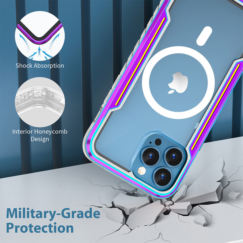 Armor Case Suitable for iPhone 17 Pro Max with Metal Frame, Magnetic Suction, Thickened Anti-Drop Case for 17 Pro Armor Case Suitable for iPhone 17 Pro Max with Metal Frame, Magnetic Suction, Thickened Anti-Drop Case for 17 Pro