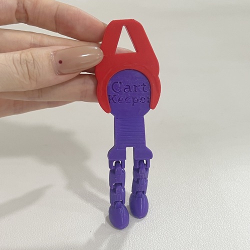Best-selling Shopping Cart Tool Coin Keychain Shopping Cart Coin Little Person